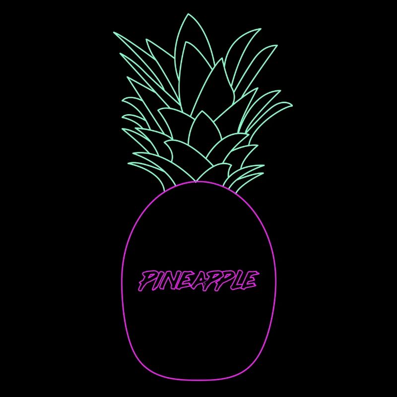 Ananas Neon Retro 80s Geschenk
