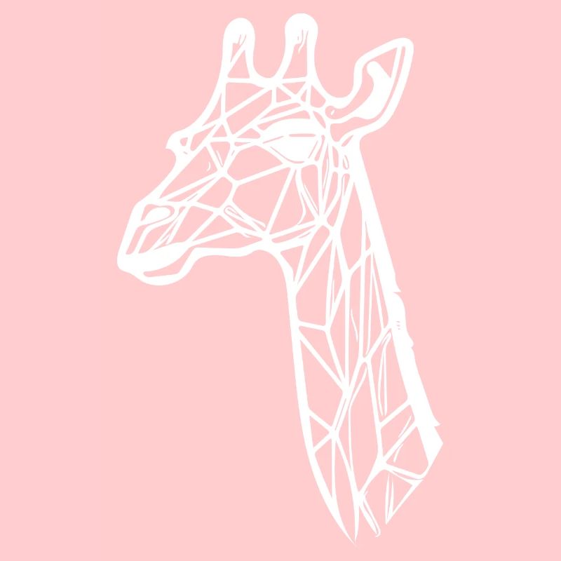 Slender Giraffe Geometric Lines Style