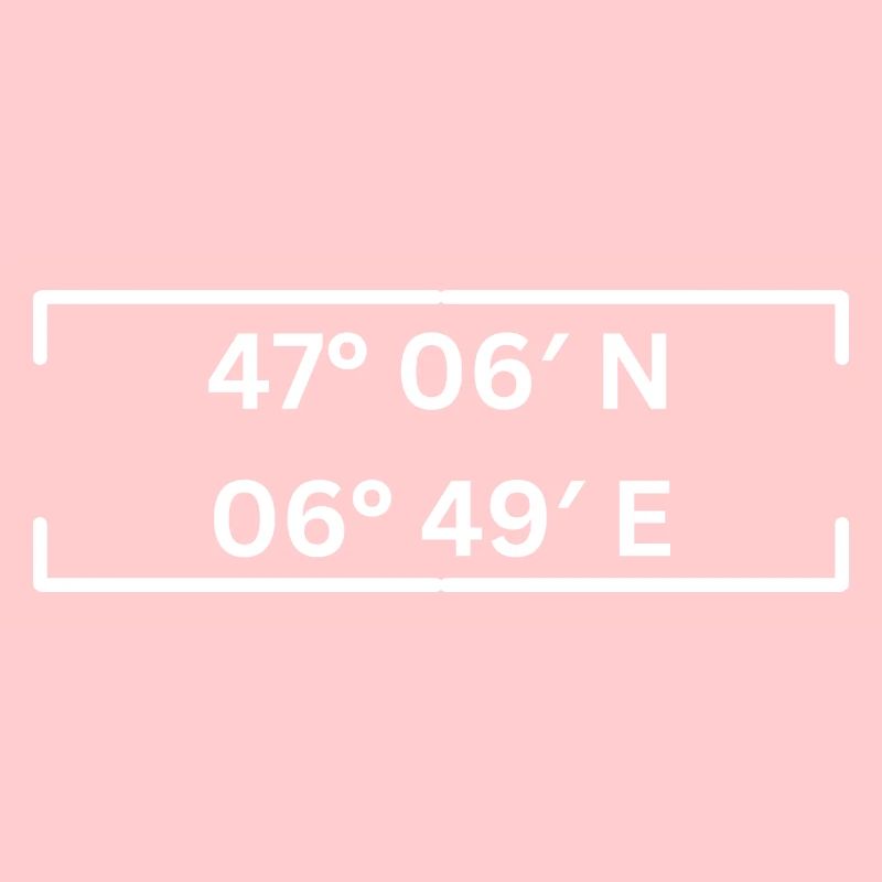 Coordinates La Chaux-de-Fonds Minimalist