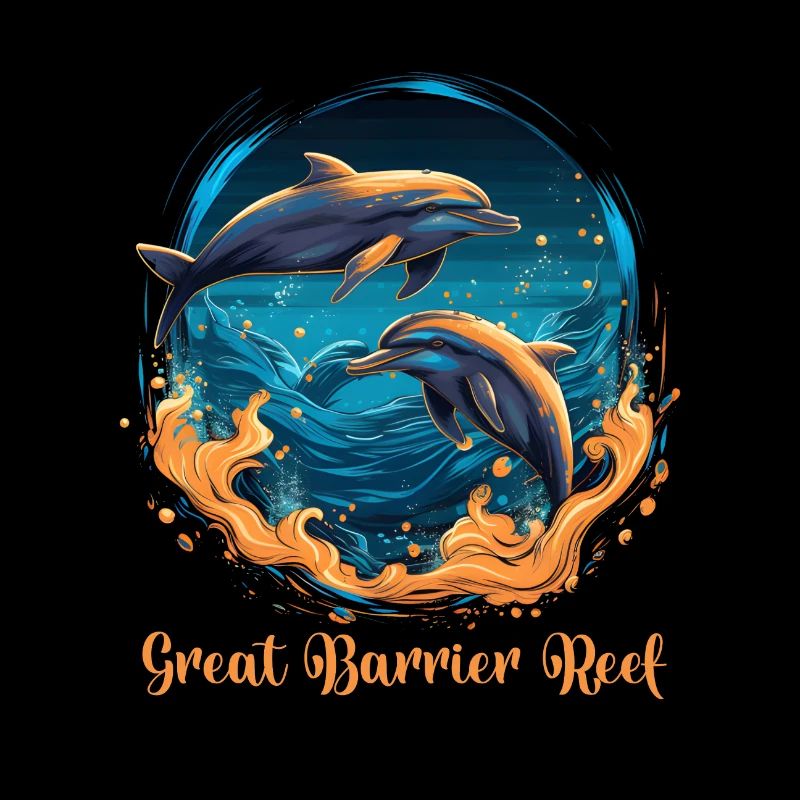 Grands dauphins de la barrière de corail