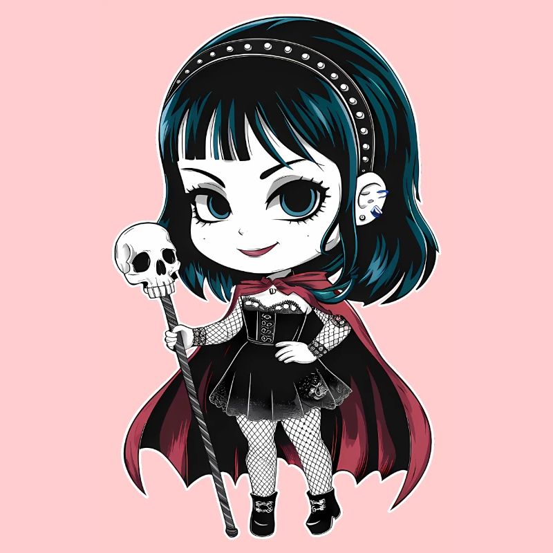 Chibi Gothic-Mädchen
