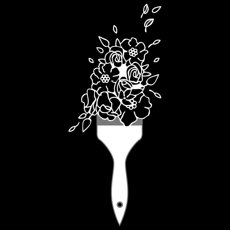Pinsel Blumen Kunst