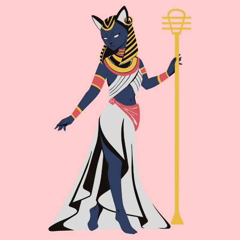 Déesse Bastet forme féline - Egypte antique - Chat
