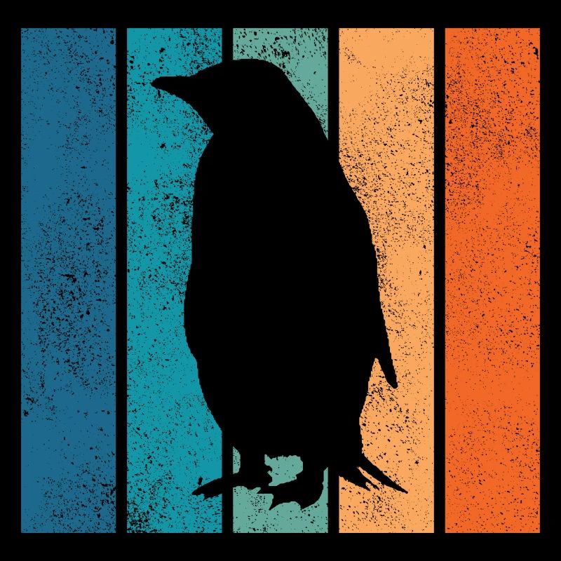 Pinguin Pinguine Tier Eis Südpol Retro Geschenk