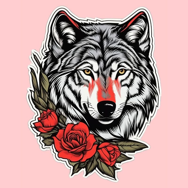 Faune gothique Rose Illustration Design graphique
