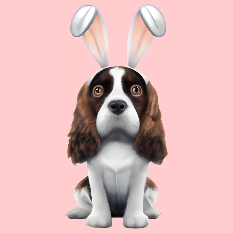 Cocker Spaniel anglais avec oreilles de lapin