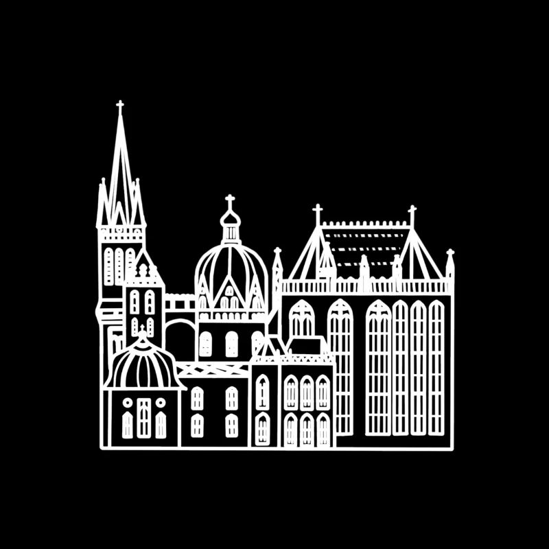 Stad Aachen, Dom, Lineart