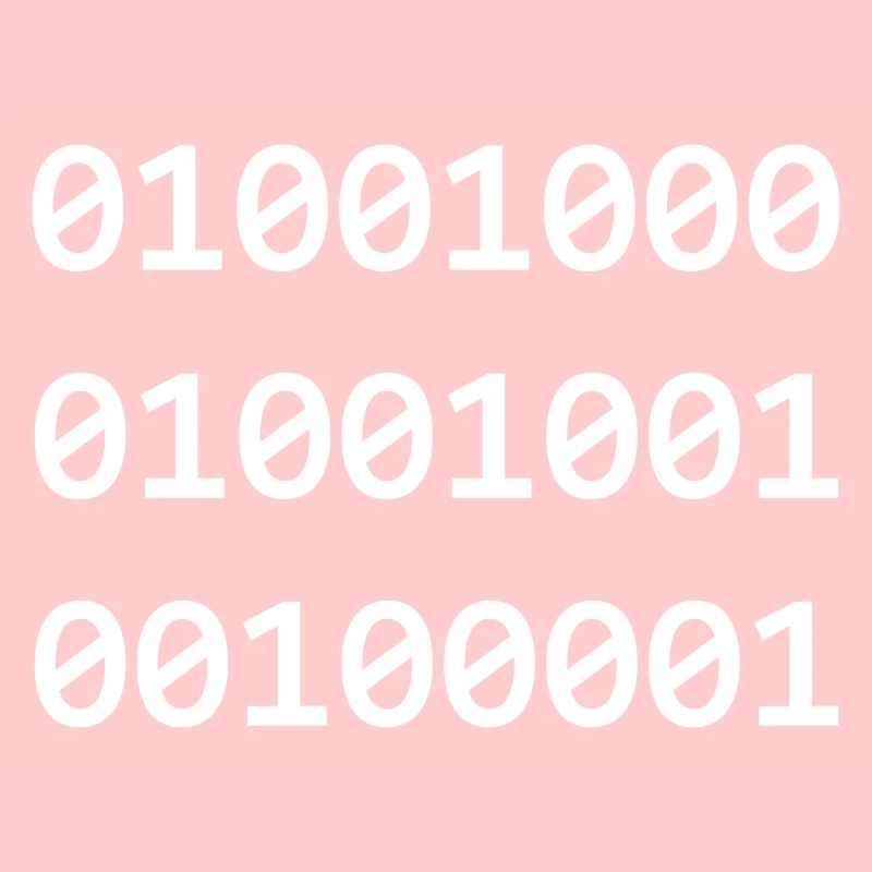 Hi Binary programmers greet each other like this