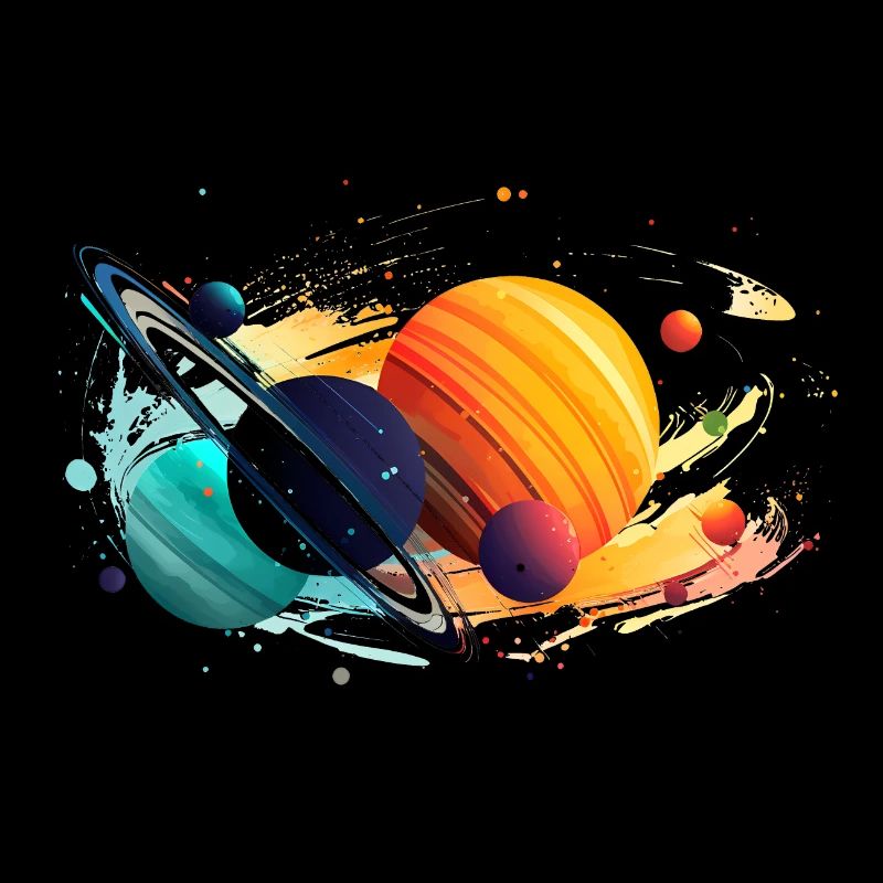 Surrealist planets with Saturn