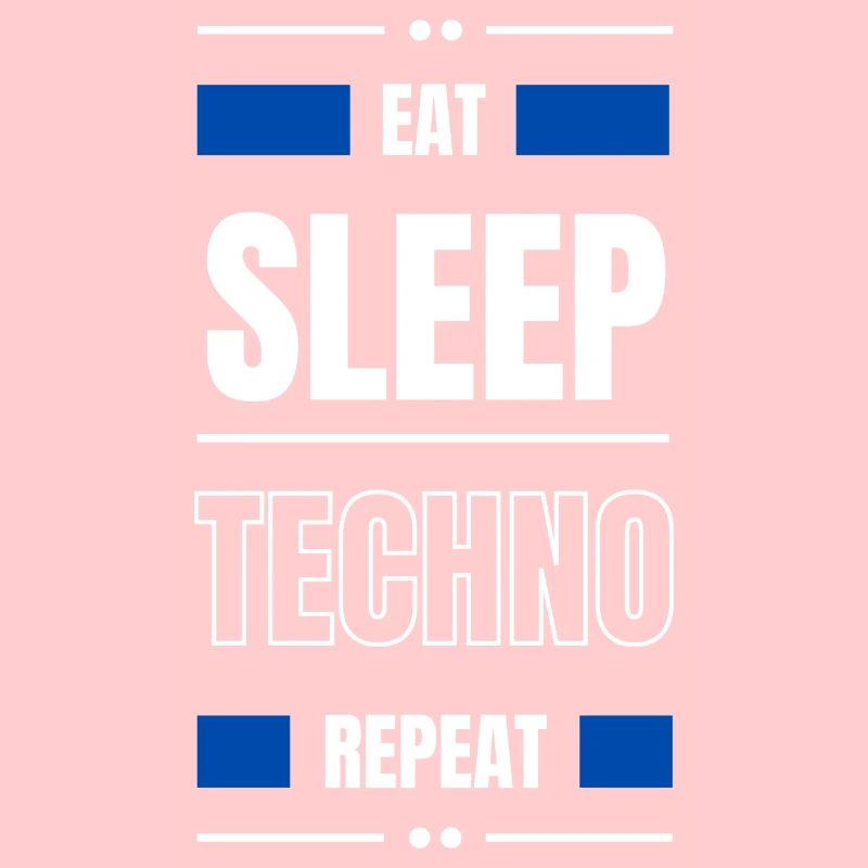 eat sleep techno repeat geschenk idee party spruch