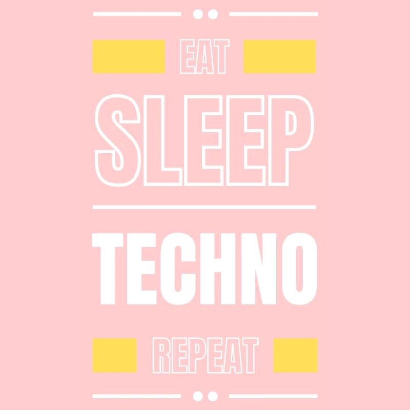 eat sleep techno repeat geschenk idee spruch party