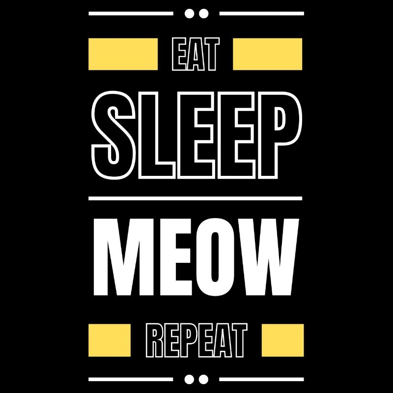 eat sleep meow repeat geschenk idee spruch katze