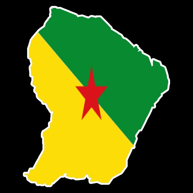 Carte drapeau Guyane 973
