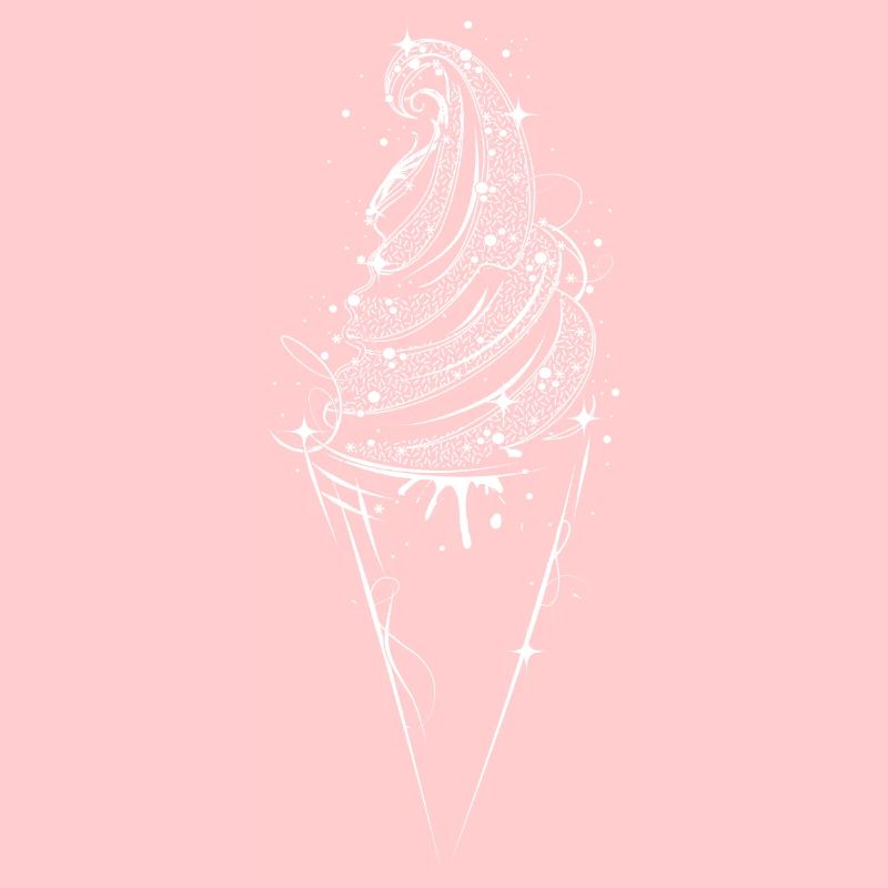 Crème glacée à & cornet gaufre