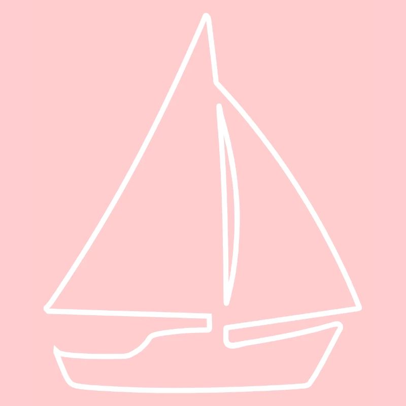 Sailboat Sailing Ship Sailing Fun White Outline