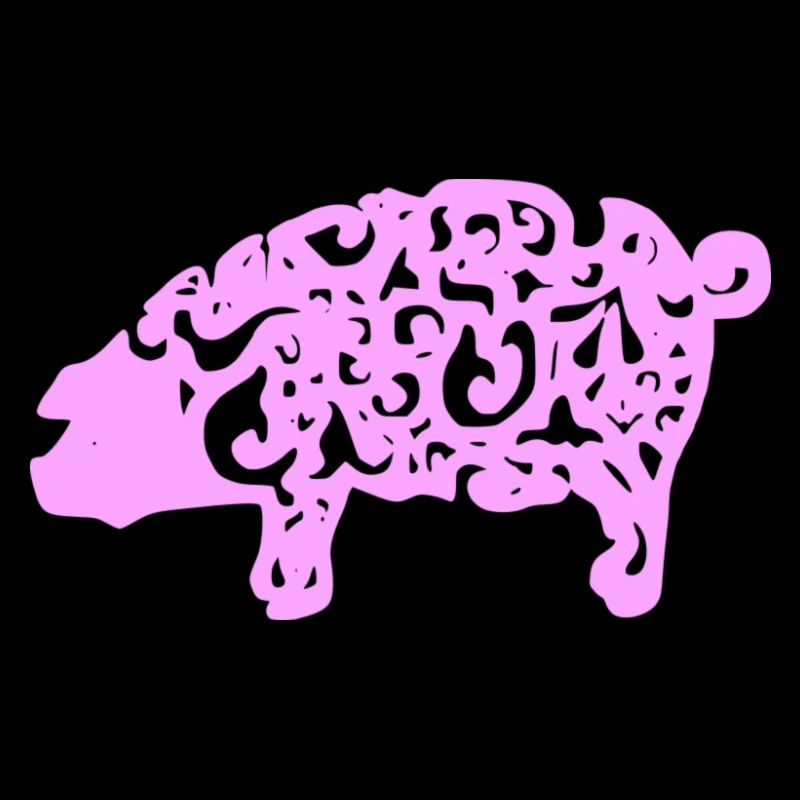 Schwein Muster Schnörkel