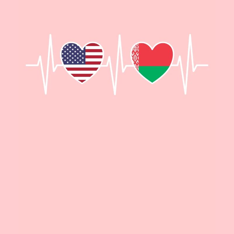 Drapeaux des États-Unis et de la Biélorussie