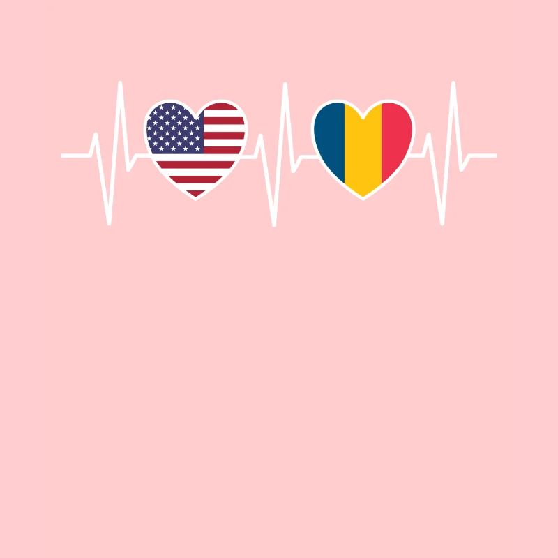 Drapeau des États-Unis et de la Roumanie Drapeaux roumains