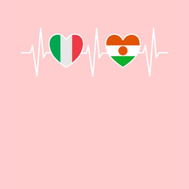 Drapeaux du drapeau nigérien de l’Italie et du Niger