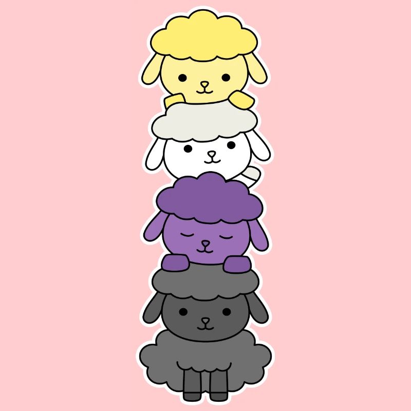 Non-binary flag sheep design for proud Enbys