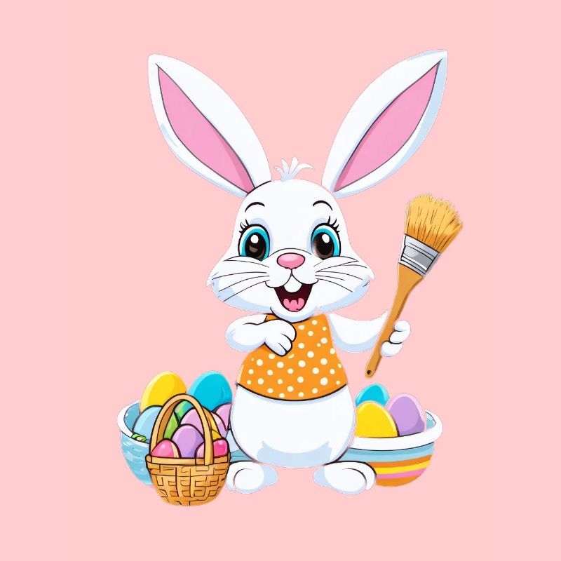 Easter bunny with Easter eggs