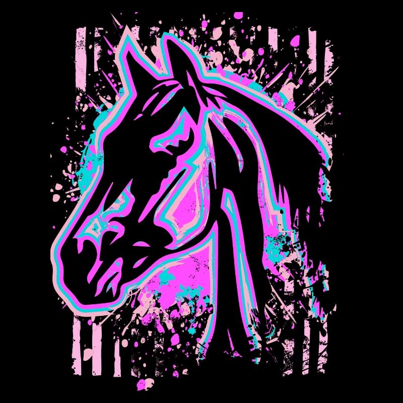 Pferd - Pink Lila
