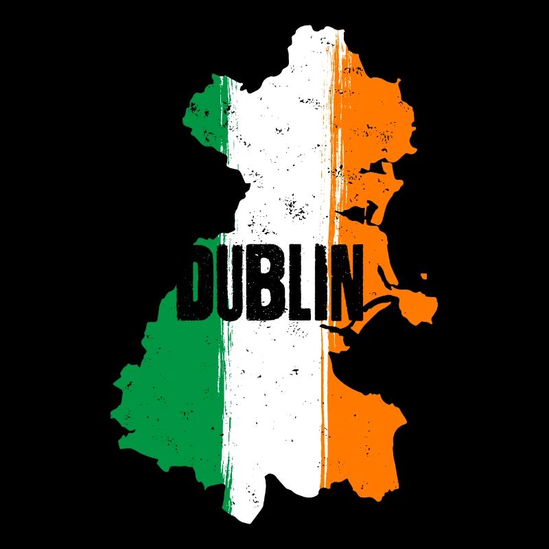 Dublin Ireland Flag | County Outline Map