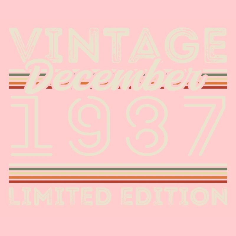 Vintage Décembre 1987 - 38e Anniversaire Décember