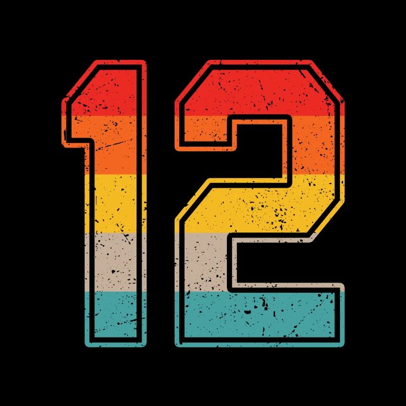 12 ans maillot rétro numéro 12 T-shirt numéro 12