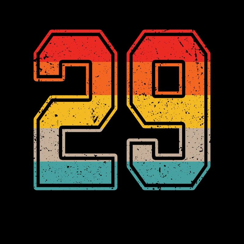 Maillot rétro 29 ans Numéro 29 T-shirt numéro 29