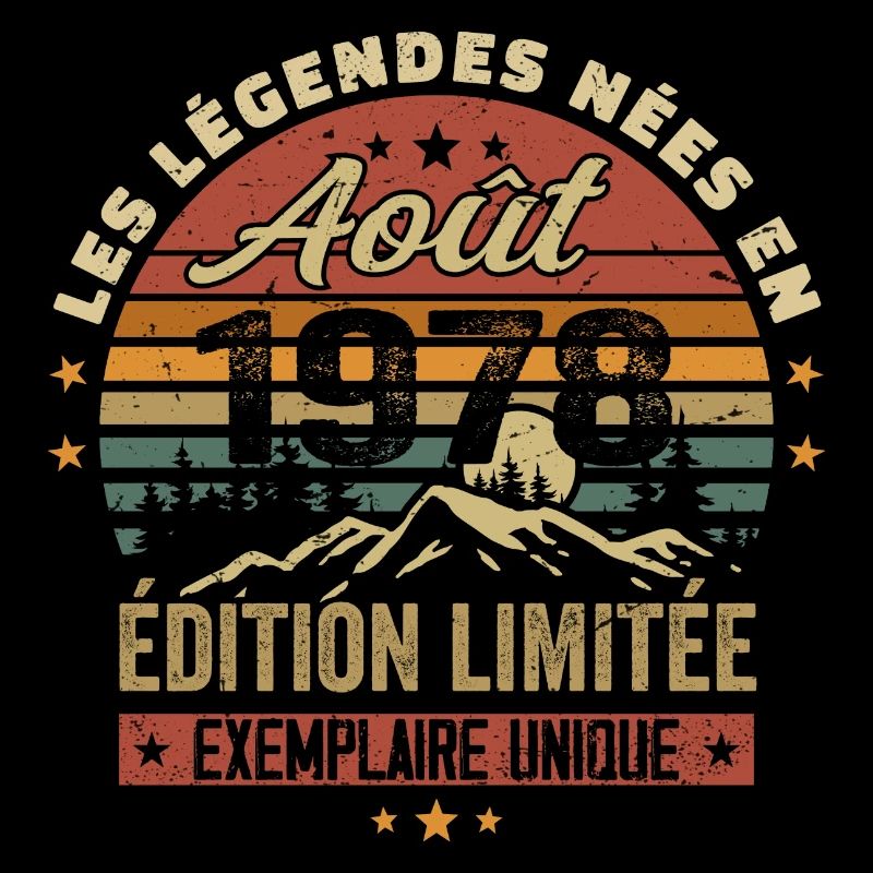 Août 1978 Cadeau Anniversaire Aout 1978 August