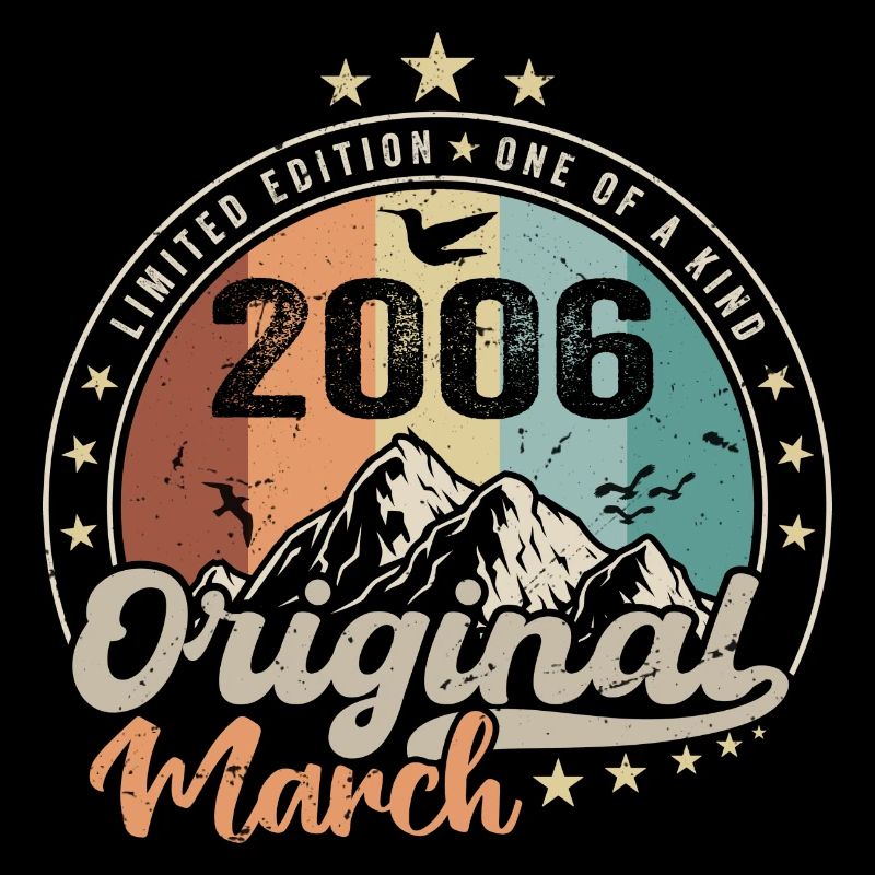 Cadeau D'anniversaire Nées En Mars 2006 Retro 2006