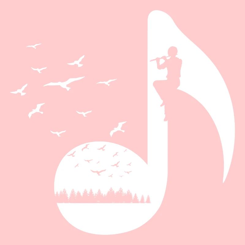 Vögel Retro Flötenspieler