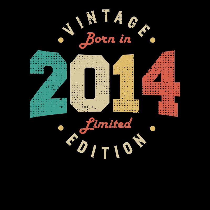 Vintage 2014 Original 2014 Anniversaire Rétro 2014