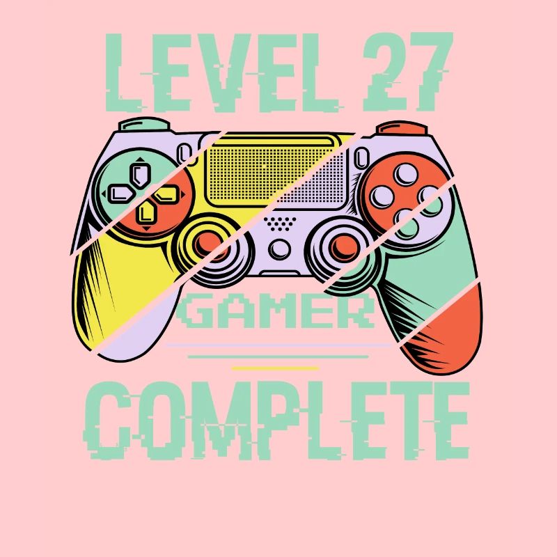 Niveau 27 complète 27 Ans Gamer Level 27 Complete