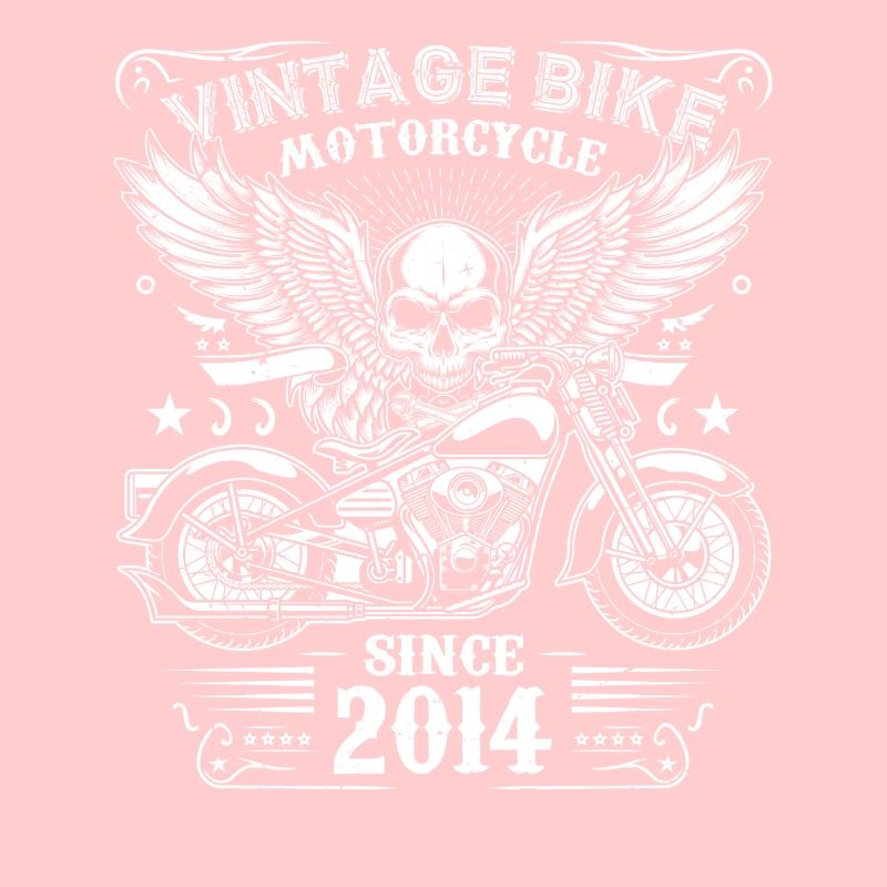 2014 Moto Vintage Biker Anniversaire Né En 2014
