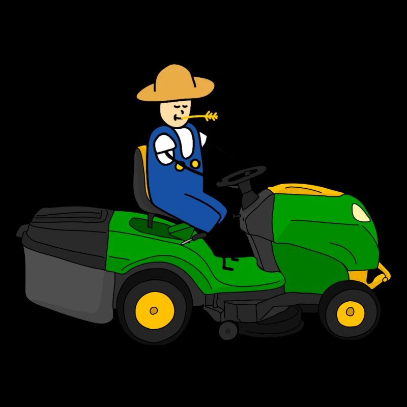 Rasenmäher Traktor fahren