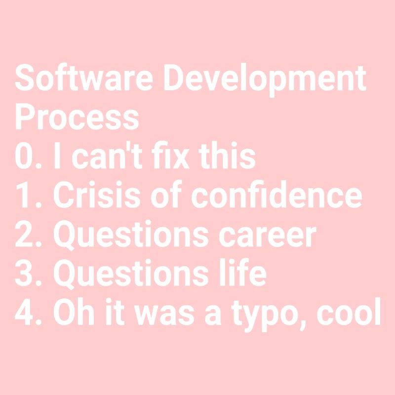 Software Development Process: Crisis to Typo! #Cod