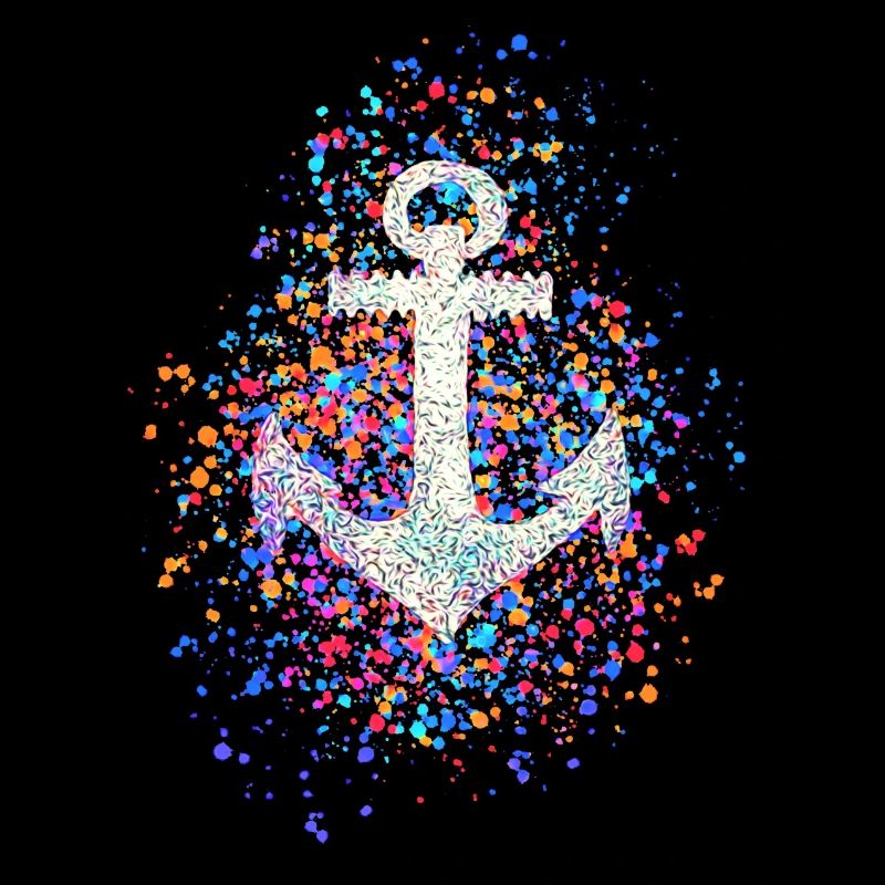 Ancre Icône Couleur Éclaboussures de couleur Éclaboussures