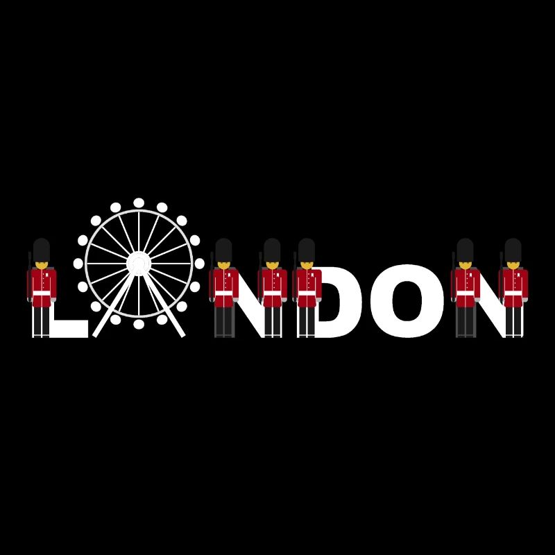 Lettrage de Londres avec Palace Guard de Buckingham