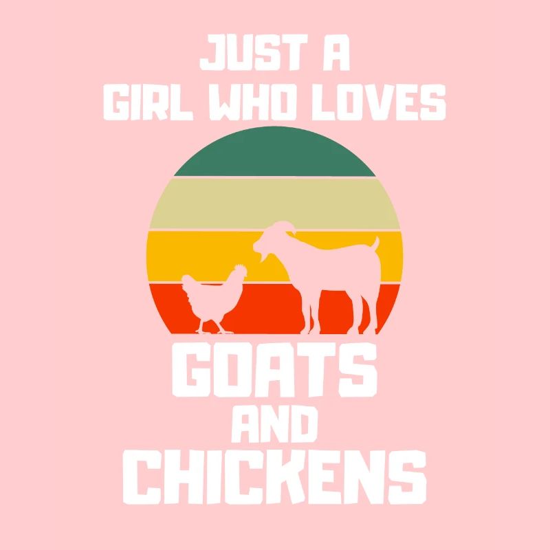 Tierliebhaber Mädchen Geschenk Retro Huhn Ziege