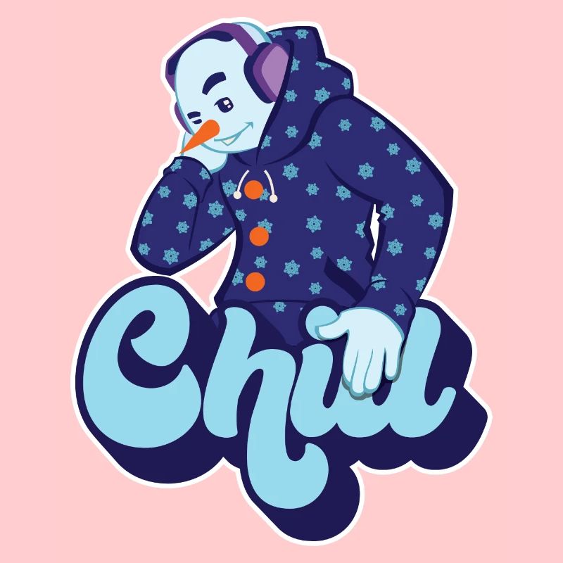 Chill Cool Fun Schneemann Winter Schnee Weihnachtsgeschenk