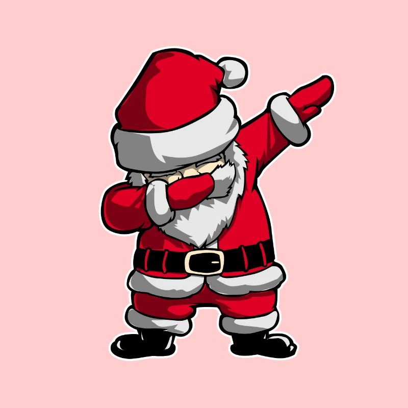 Dabbing Santa Christmas present