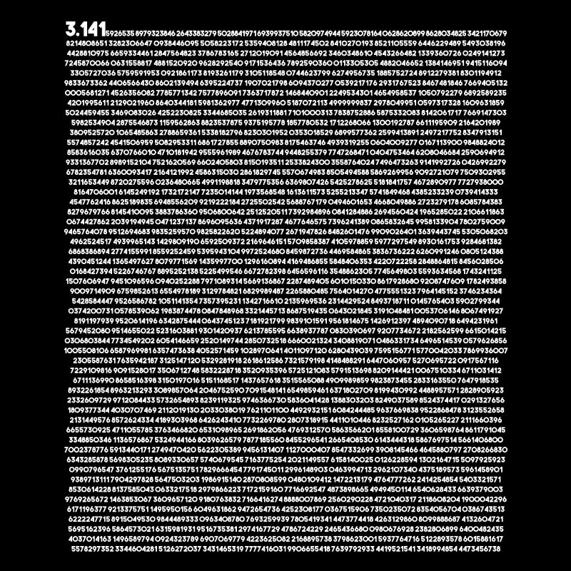 5000 Stellen von Pi