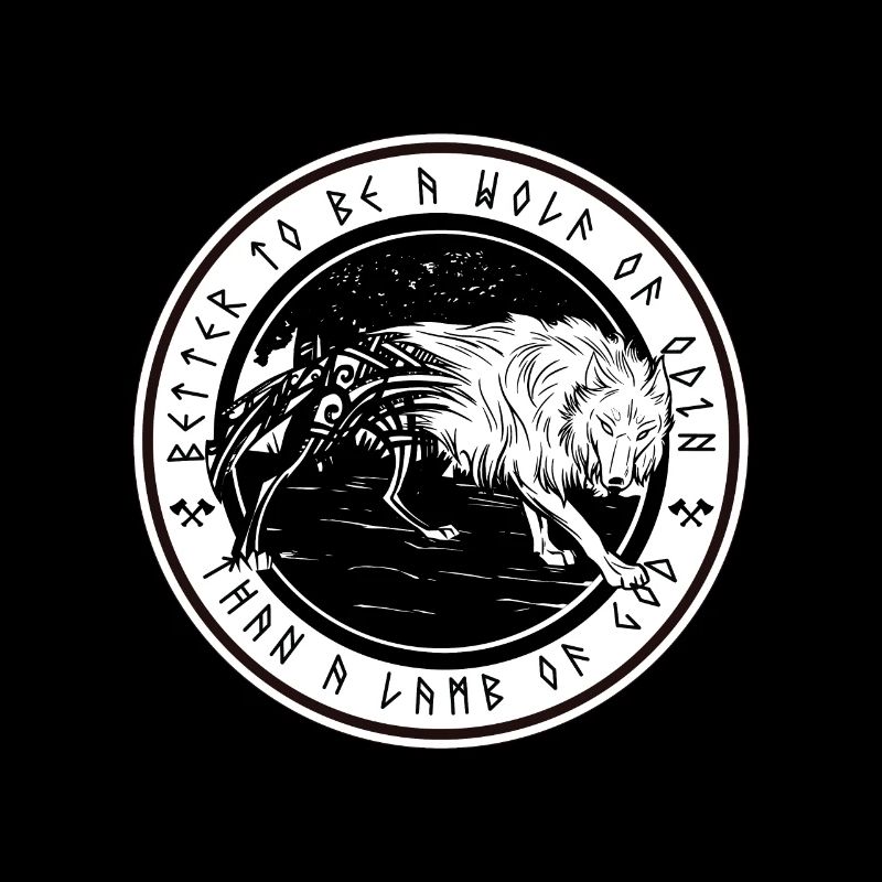 Odin Wolf Wikinger Germane Rune Walhalla Geschenk