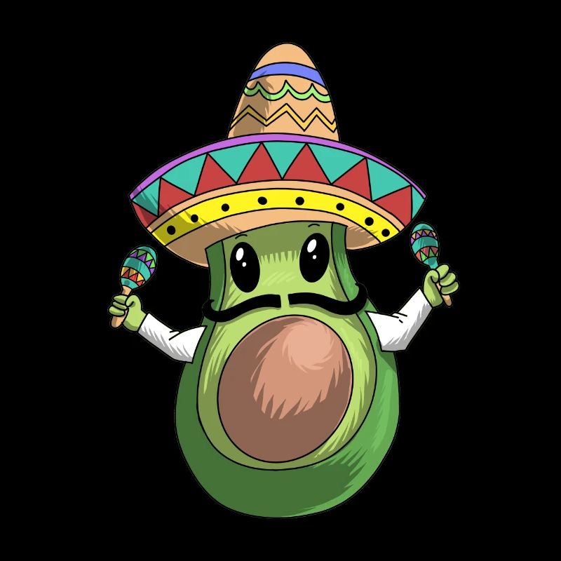 Avocat mexicain avec un cadeau de T-shirt Sombrero pour E