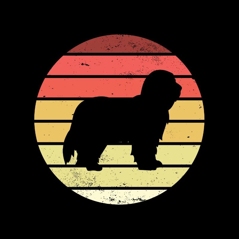 Bearded Collie Retro