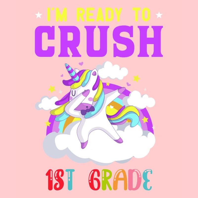 Ich bin bereit, Regenbogenmädchen Jungen der 1. Klasse zu zerquetschen