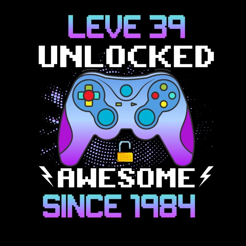 Level 39 Freigeschaltet Awesome seit 1984 Funny Gamer