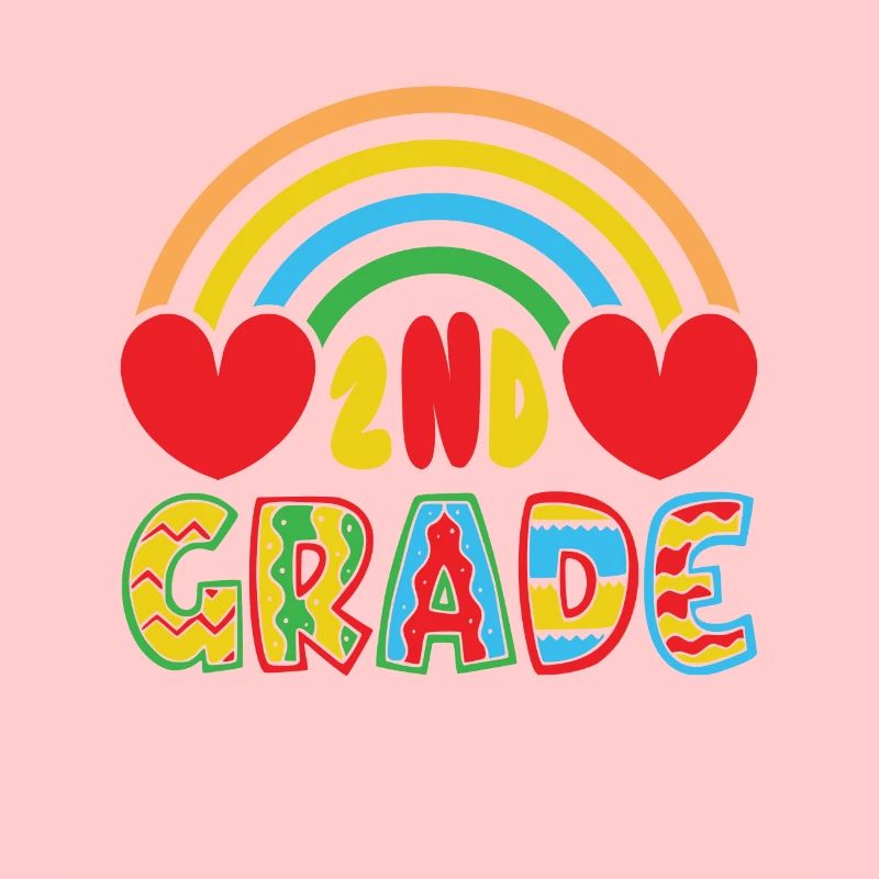 Second Grade Rainbow Girls Boys Teacher Team 2nd